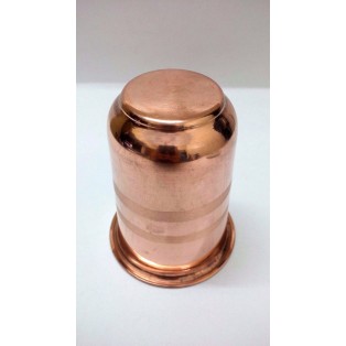 Classy 100% Copper 300ml Rounded Drinking Glass Cup Tumbler Mug - Ayurveda Health Yoga